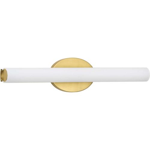 Satin Brass LED Linear Bath from the Parallel Led Collection