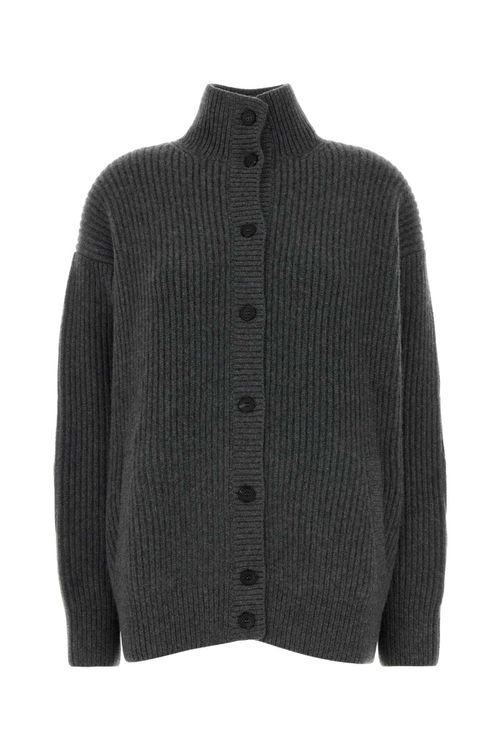 Dark Grey Cashmere Oversize Cardigan