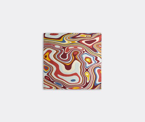 'linen Sateen Waves' Napkins, Set Of Four, Red
