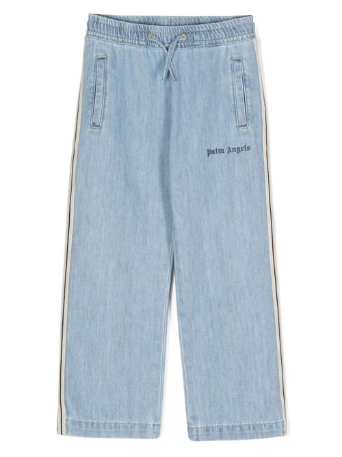 Chambray track pants - Blue