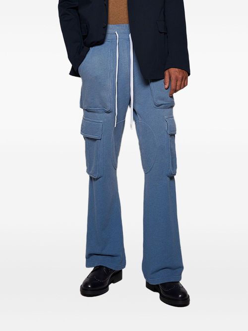 Cargo-pocket drawstring trousers - Blue