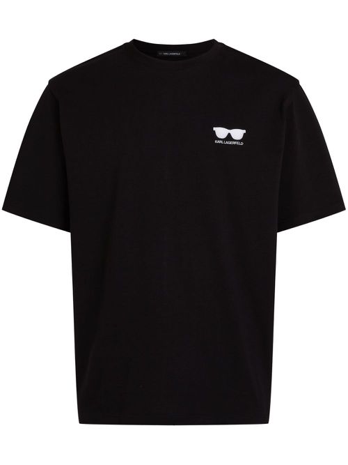 Embroidered T-shirt - Black