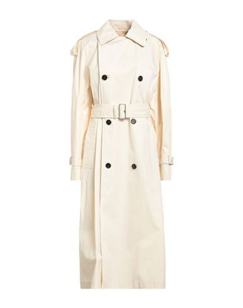 Woman Overcoat & Trench Coat Ivory Size 4 Cotton