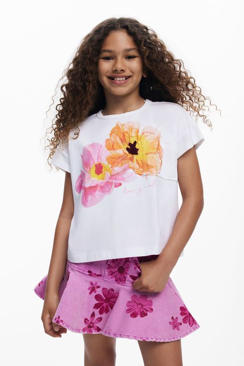 GIRL'S FLORAL T-SHIRT