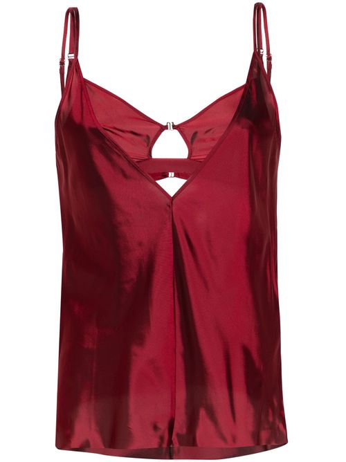 Satin camisole and bralette set - Red