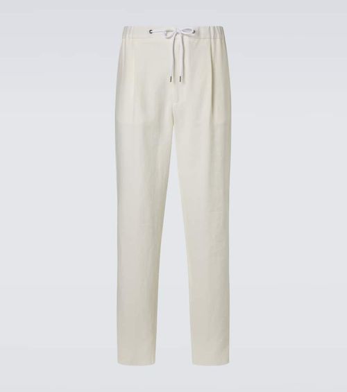 Linen canvas tapered pants
