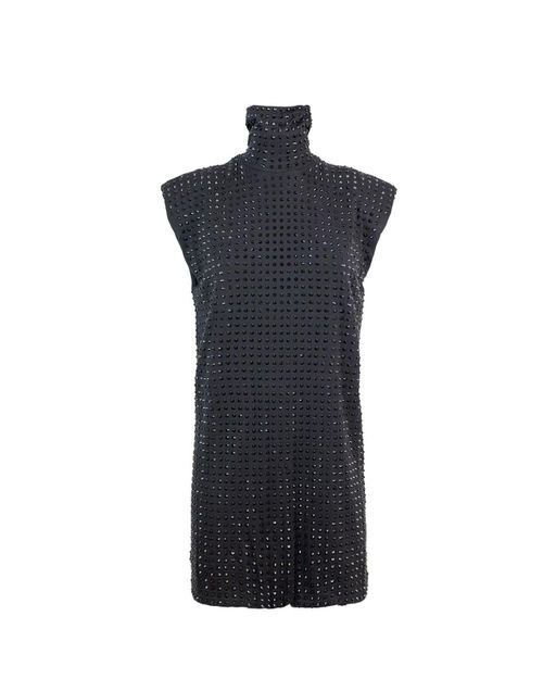 Embellished Turtleneck Mini Dress