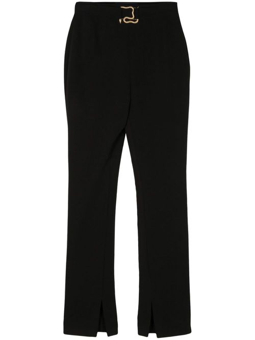Logo-plaque tailored trousers - Black
