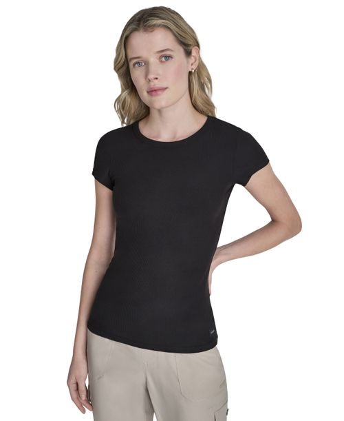Women's Hudson Rib Crew Neck T-Shirt - Black