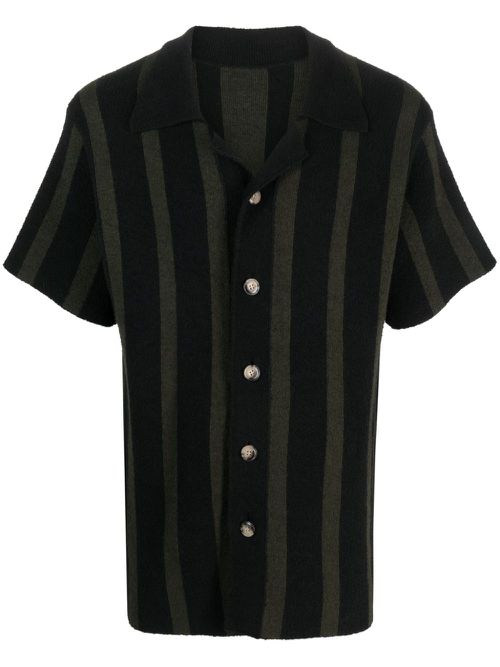 Almar striped terry-cloth shirt - Green