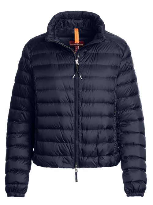 ? Mini? (No) Woman's Down Puffer Coat with Adjustable Drawstring Hood & Sleeve Patch