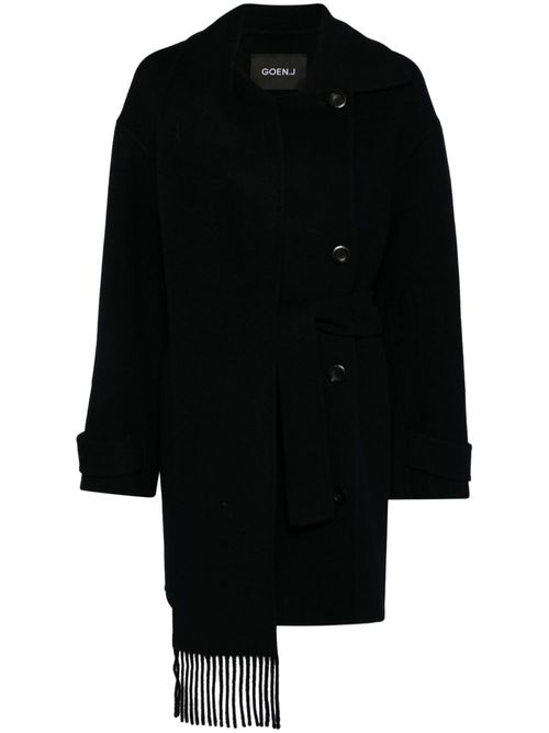 Doubled-faced muffler coat - Blue