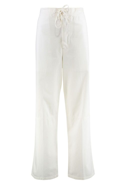 Drawstring-waist Cotton Trousers