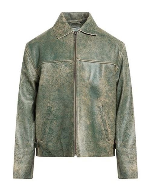 Man Jacket Military green Size L Lambskin