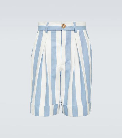 King & Tuckfield Striped cotton canvas bucket hat