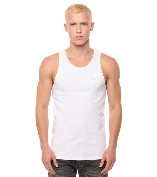 White Solid Tank Top
