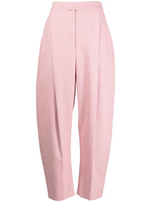 High-waist tapered trousers - Pink