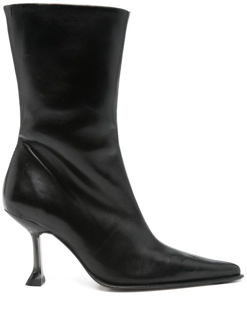 Miista 70mm leather boots - Black