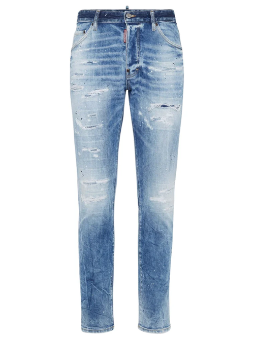 Dsquared2 Light Scarface Wash Cool Guy Blue Jeans - Light Blue / W