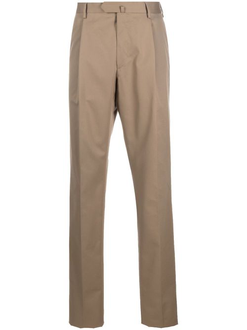 Straight-leg cut trousers - Brown