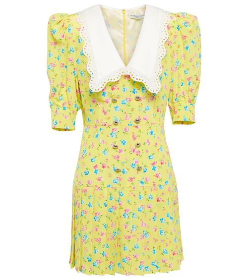Floral silk minidress