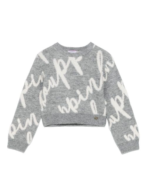 Logo-jacquard sweater - Grey