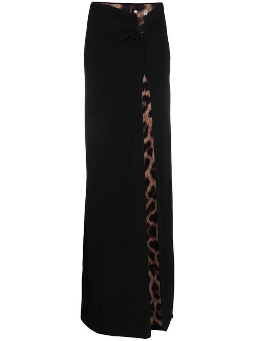 Ruched maxi skirt - Black