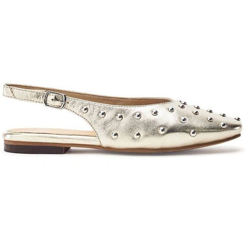 Moda In Pelle Women's 'Fiarra' Leather Court Shoes in Gold