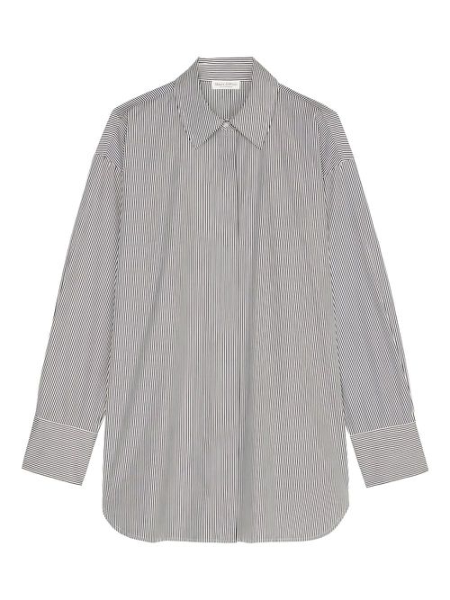 Striped button-up shirt - Black