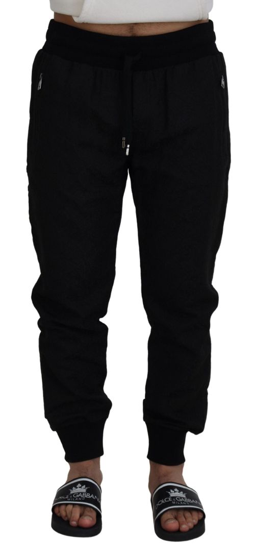 Logo-Detail Casual Joggers — Black