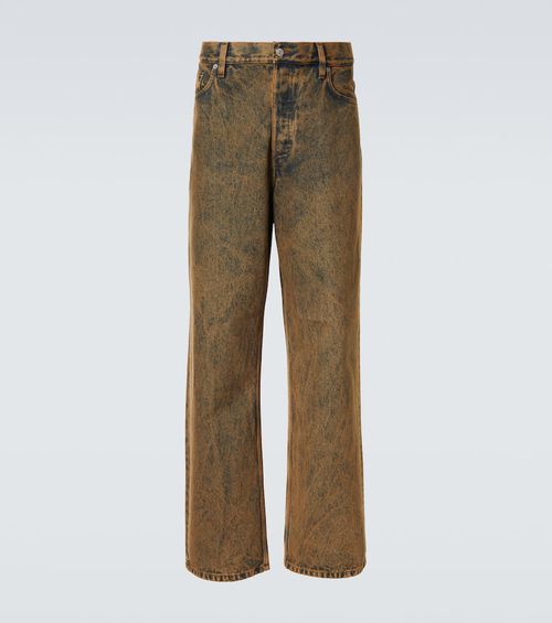 Faded straight jeans
