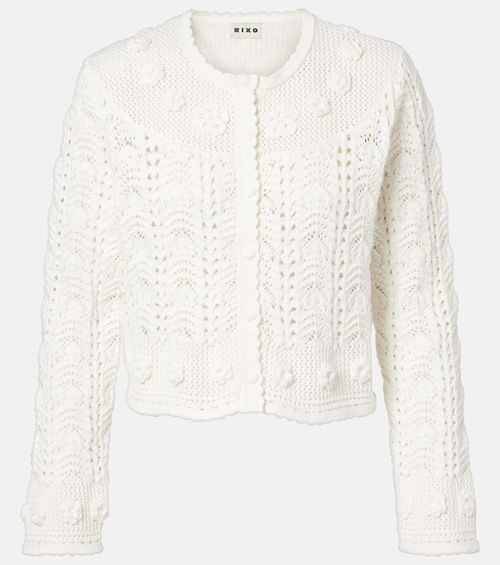 Kyra open-knit cotton cardigan