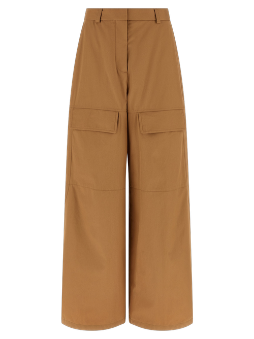 Cotton Cargo Cargo Pants — Beige