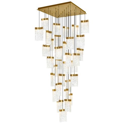 Brass LED Chandelier from the Lava Collection