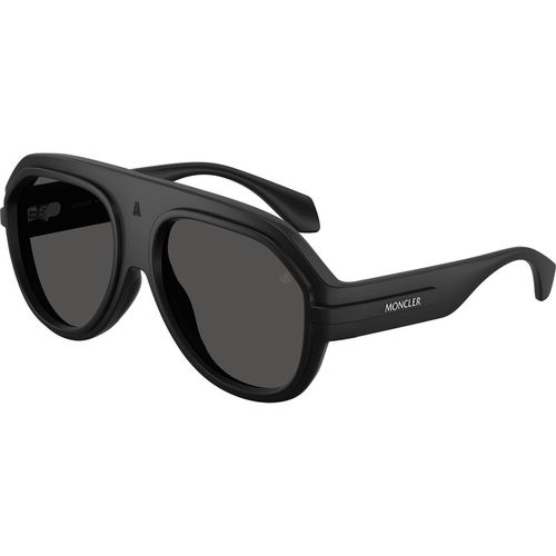 Moncler Unisex Moncler ME8012U FYNDER 500687 Sunglasses Injected Black Grey Pilot Norma