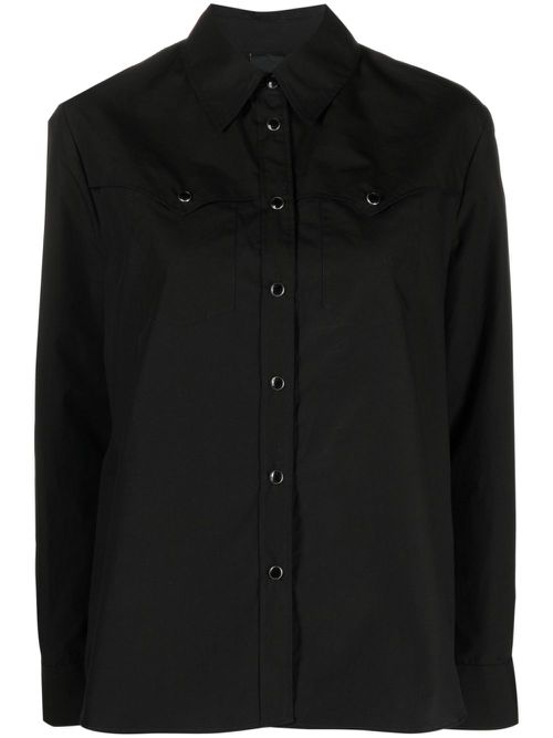 Western-stitched cotton shirt - Black