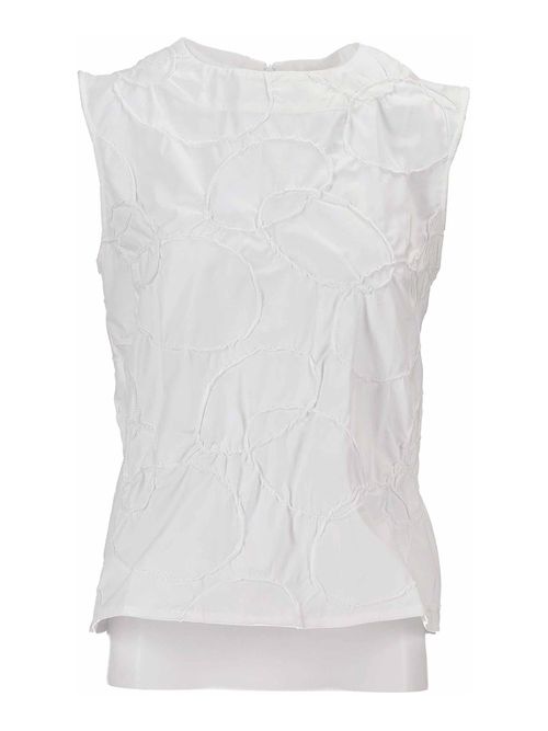 Carta Tank - Elastic Ring Embroidered Poplin