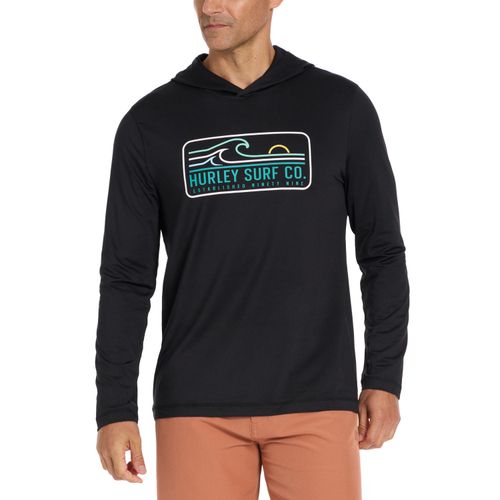 Men's Hooded Uv Tee Black M:- Black
