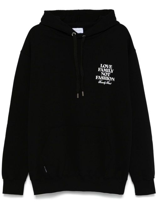 Logo-print hoodie - Black