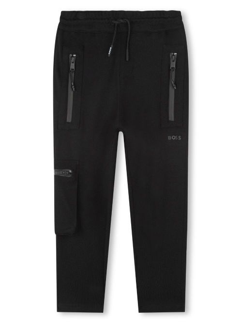 Logo-print drawstring track pants - Black