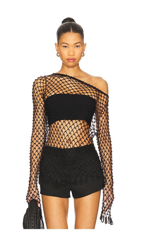 Lovers and Friends Bryna Off-shoulder Top in Black.  S. Also in L