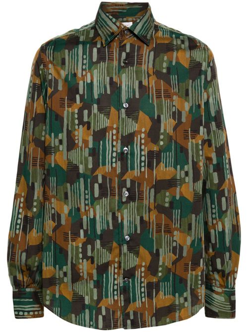 Graphic-print shirt - Green