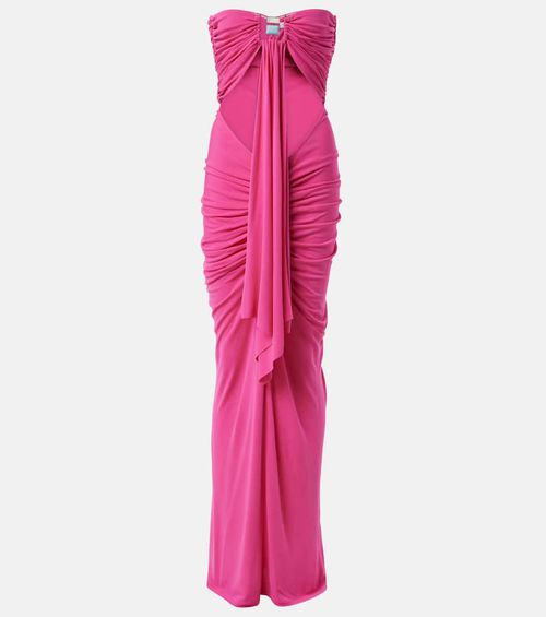 Embellished cutout jersey maxi dress