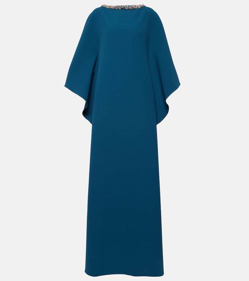 Amarella embellished crêpe gown