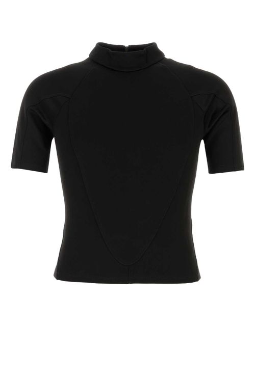 Tech Fabric Viscose Mix T-Shirt — Black