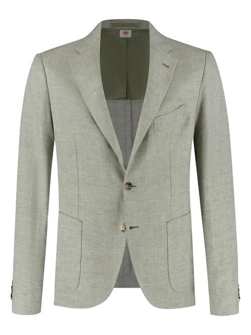 Luigi Borrelli herringbone blazer - Green