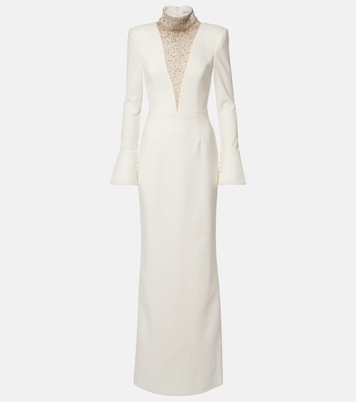 Bridal Melva embellished crepe gown