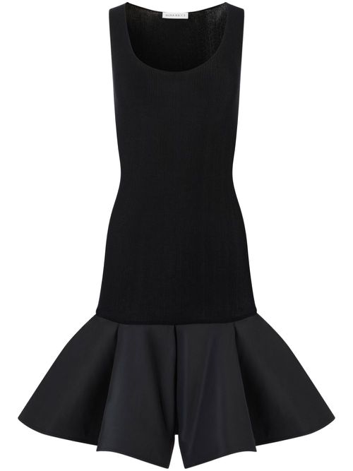 Peplum midi dress - Black