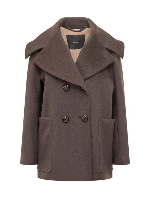 Elegant Cashmere Double-Breasted Jacket