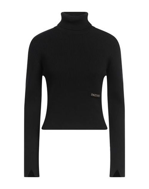 Patou Woman Turtleneck Black Size M Merino Wool, Polyamide, Elastane
